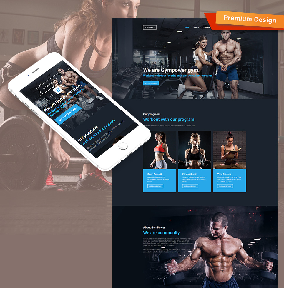 Gympower - Fitness & Bodybuilding Website Design - image