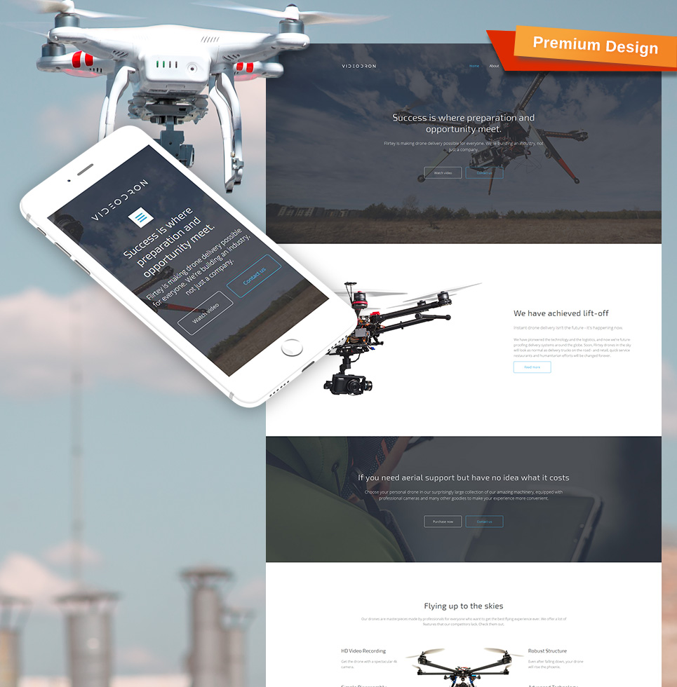 Drone Video Website Design - image