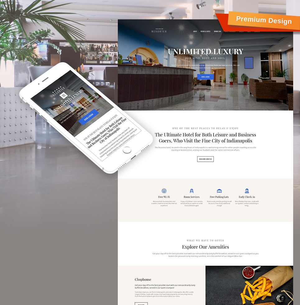 Resortex Responsive Website Template - image