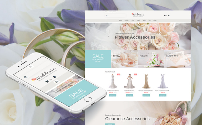 Weddessa - Wedding Store Responsive MotoCMS Ecommerce Template New Screenshots BIG