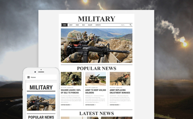Military Responsive Joomla Template New Screenshots BIG