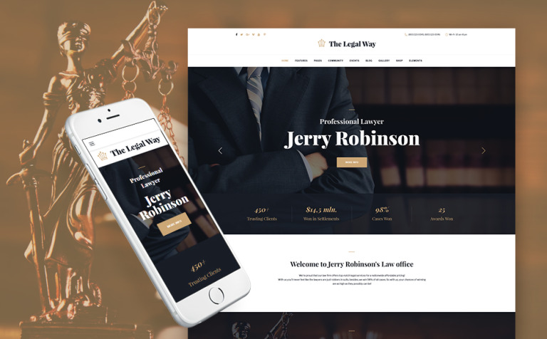 The Legal Way - Lawyer & Attorney WordPress Theme New Screenshots BIG