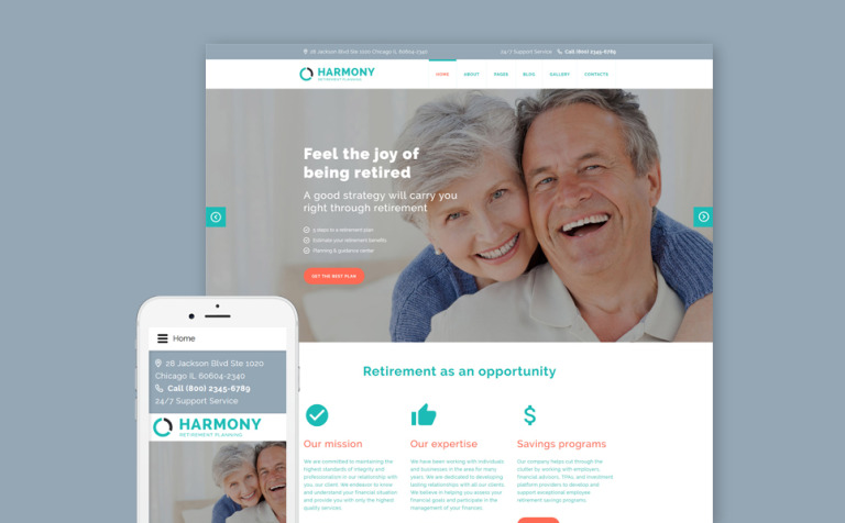 Harmony - Retirement Planning Joomla Template New Screenshots BIG