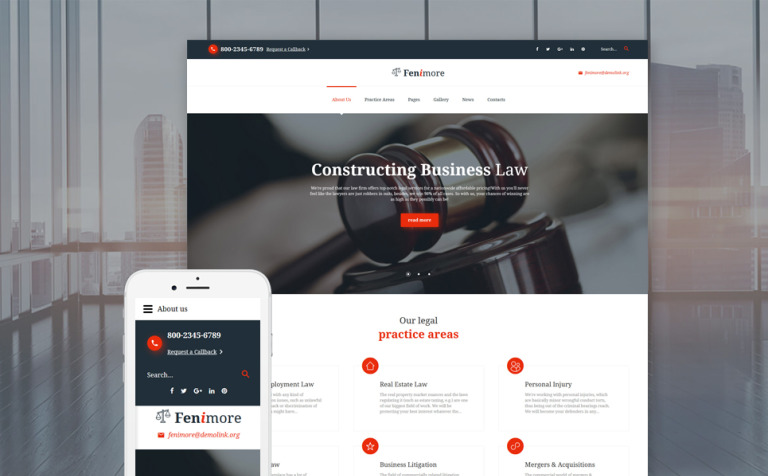 Fenimore - Attorney & Law Services Joomla Template New Screenshots BIG