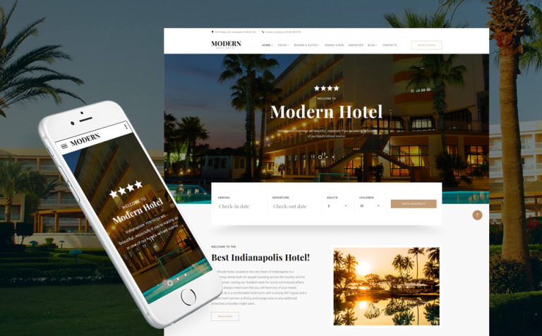 Modern - Hotel Woods Responsive Multipage Website Template New Screenshots BIG