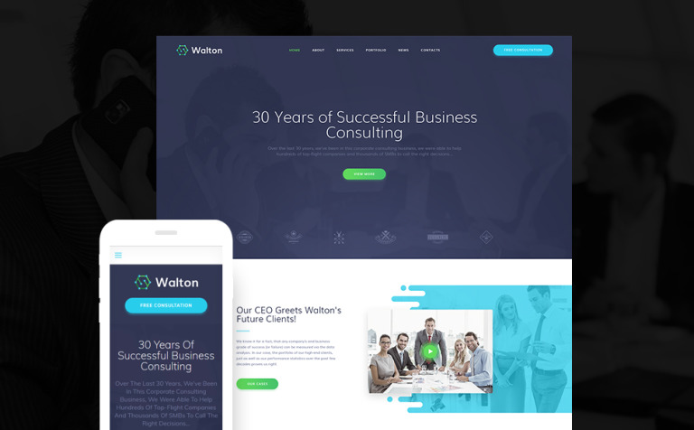 Walton - Finance & Consulting Corporate WordPress Theme New Screenshots BIG
