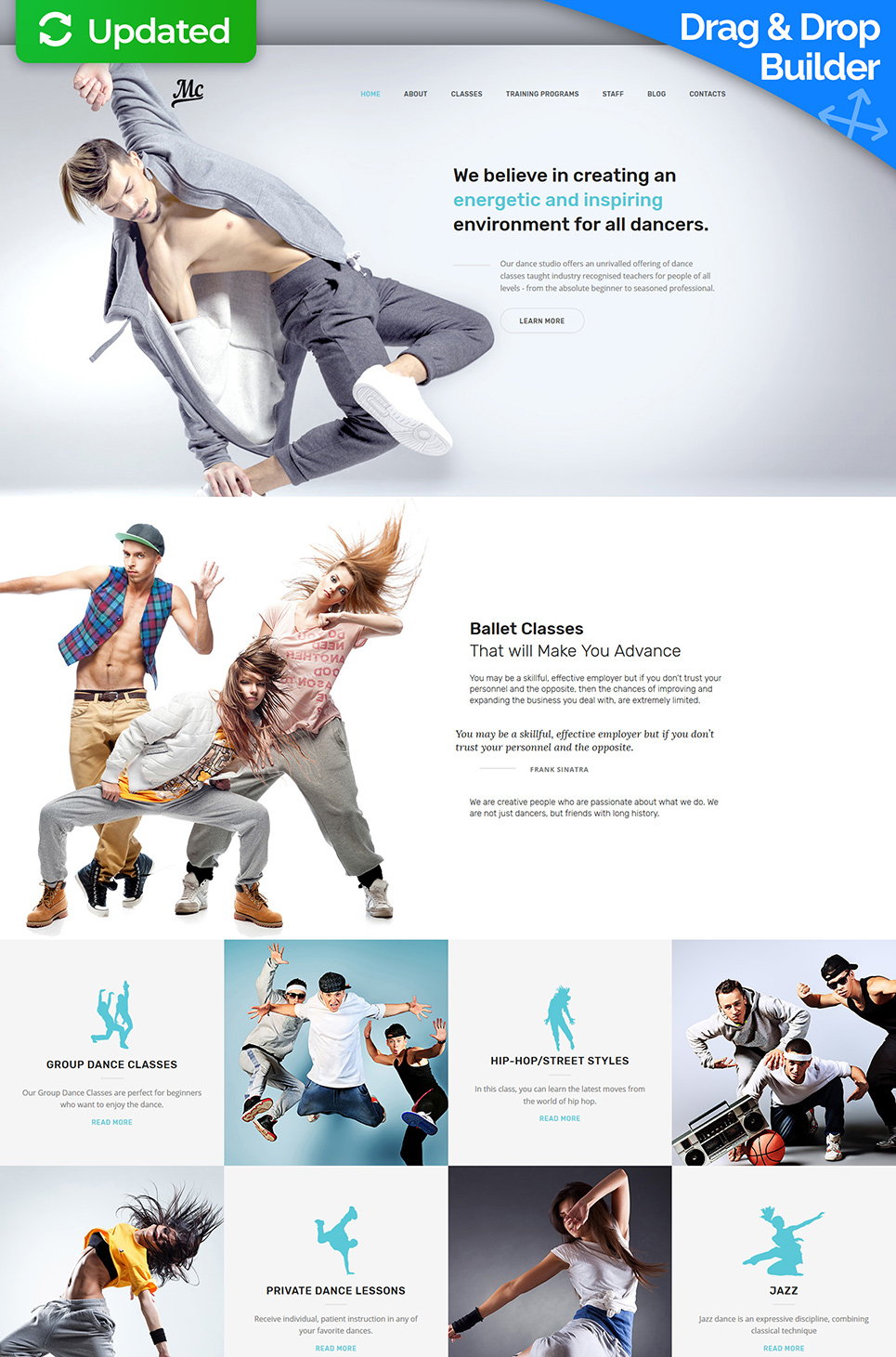 Dance Studio Premium Moto CMS 3 Template - image