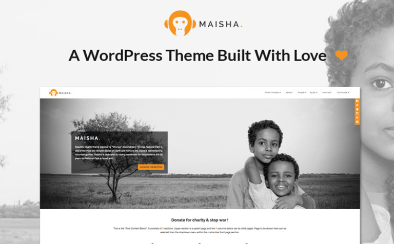 Maisha - Charity/Non-Profit WordPress Theme Big Screenshot