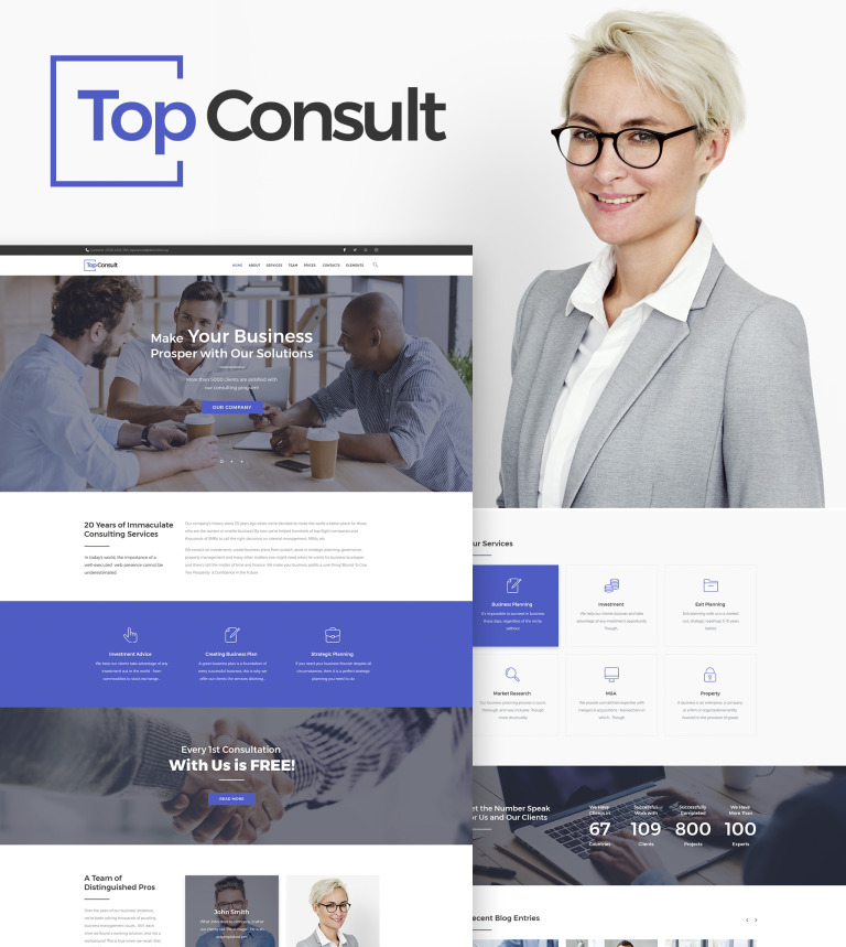 TopConsult - Business Consulting WordPress Theme Big Screenshot