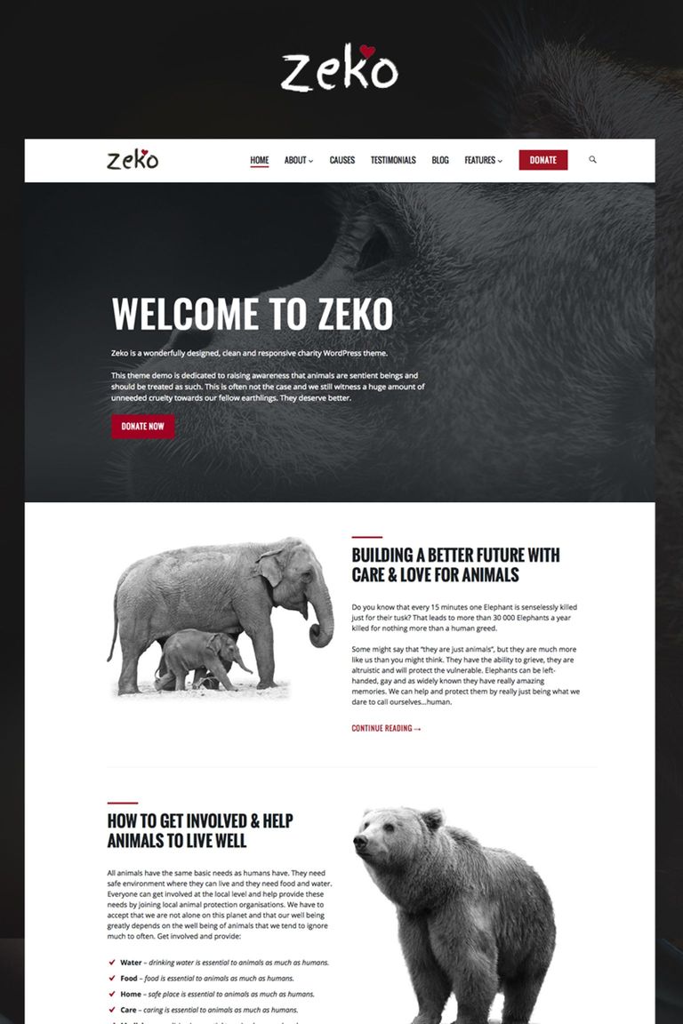 Zeko - Charity/Non-Profit WordPress Theme Big Screenshot