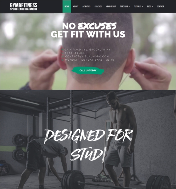 Gym Sports & Fitness WordPress Theme $39